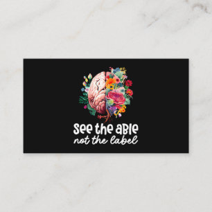 Sehen Sie sich das Label Neurodiversity-Gehirn Au Visitenkarte