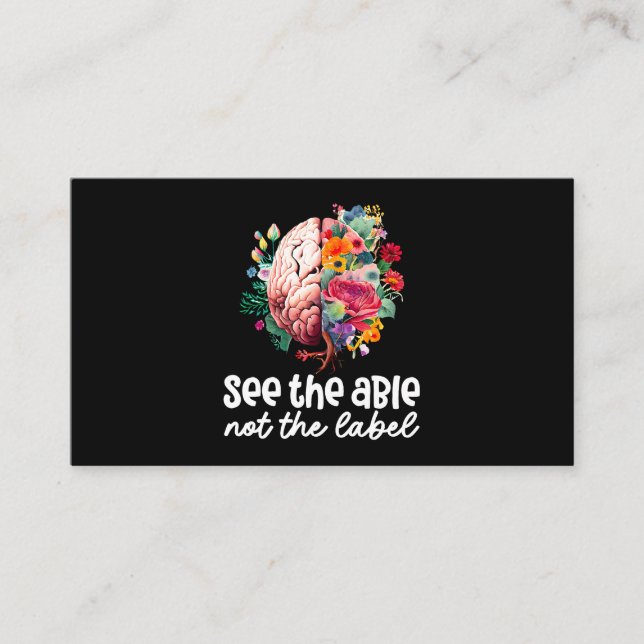 Sehen Sie sich das Label Neurodiversity-Gehirn Au  Visitenkarte (Vorderseite)