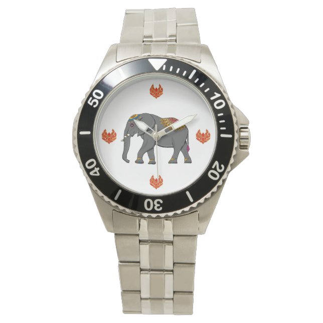 Sehen Sie sich den thailändischen Elefanten an. Armbanduhr (Vorderseite)