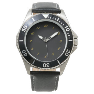 Sehen Sie sich die Gold-Nummern von Gesichtsvorlag Armbanduhr