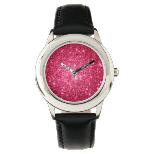 Sehen Sie sich die rosa Sterne an Armbanduhr