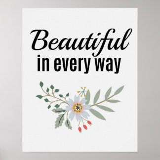 Sehen Sie sich die Schönheit in allem Blumenzettel Poster
