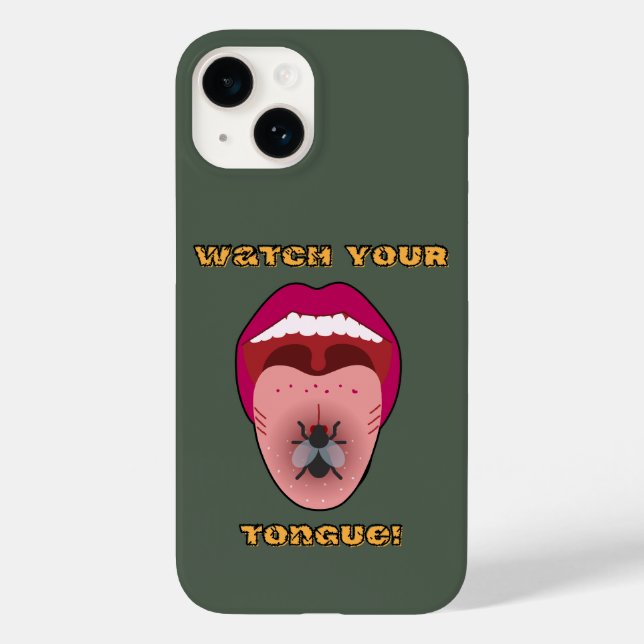 Sehen Sie sich Ihre Zunge Trendy Phone Case an (Rückseite)