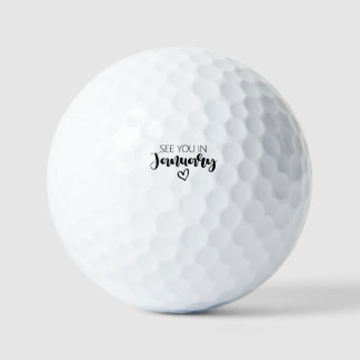 Sehen Sie sich im Januar Schwangerschaftsankündigu Golfball