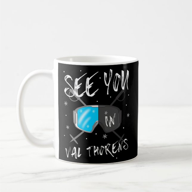 Sehen Sie sich im Val Thorens Frankreich Wanderurl Kaffeetasse (Links)
