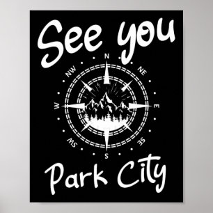 Sehen Sie sich in Park City USA Urlaub Skiwandern Poster