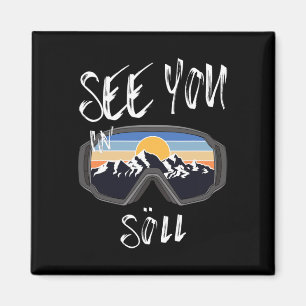 Sehen Sie sich in Söll Tirol Urlaub Skibrille an Magnet