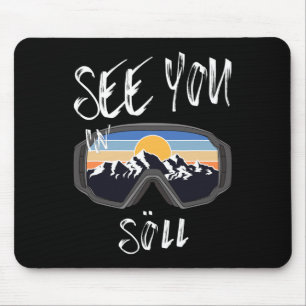 Sehen Sie sich in Söll Tirol Urlaub Skibrille an Mousepad
