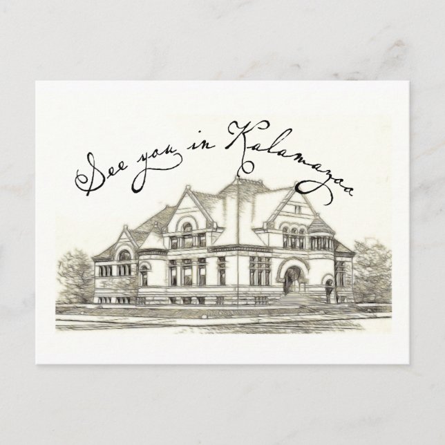Sehen Sie sich Kalamazoo an Postkarte (Vorderseite)