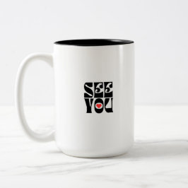 Sehen Sie sich Typografie Zweifarbige Tasse