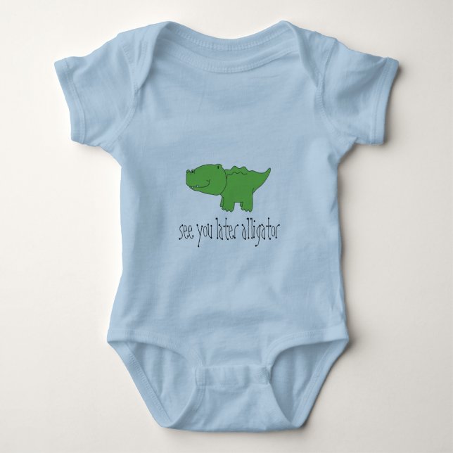 Sehen Sie Sie neuerer Alligator Baby Strampler (Vorderseite)