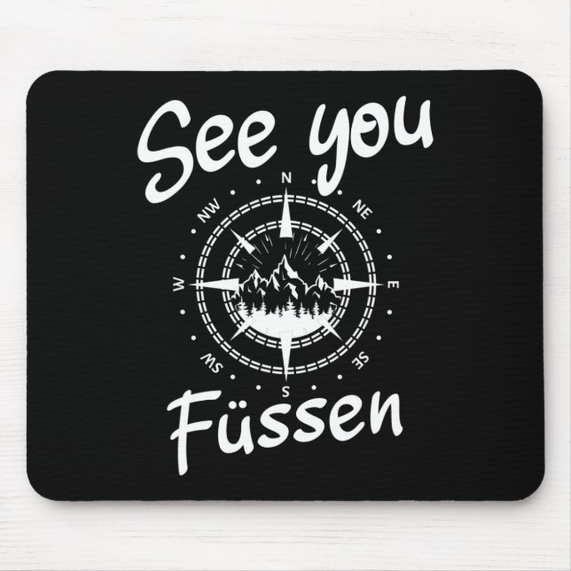 Sehen Sie Wandern Füßen Deutschland Urlaub Ski Com Mousepad (Vorne)