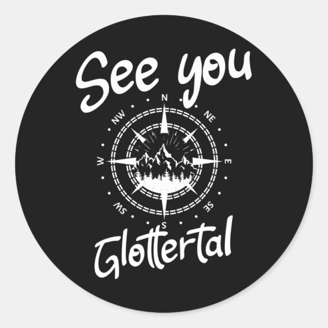 Sehen Sie Wandern Glottertal Deutschland Urlaub Sk Runder Aufkleber (Vorderseite)