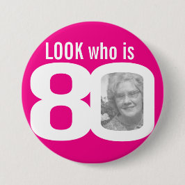 Sehen Sie, wer 80 Foto rosa ist Button