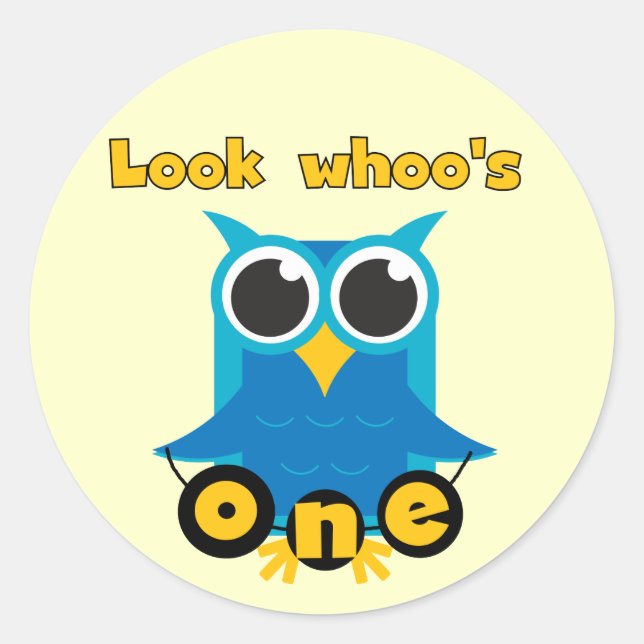 Sehen Sie Whoo's 1 Hemden und Geschenke. Runder Aufkleber (Vorderseite)