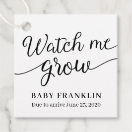 Sehen Sie, wie ich Tags anbaue, Baby Shower Favor  Geschenkanhänger