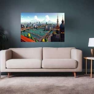 Sehen Sie, wie Tokio aussieht AI Art Poster