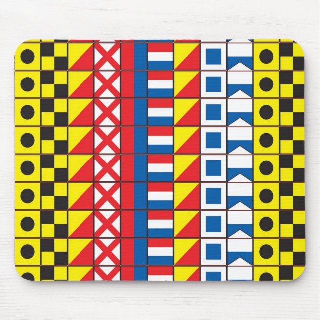 Sehen Sie Worthy_Signal Flaggen mousepad (Vorne)