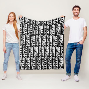 Sehen und lernen von weißem Text Fleecedecke
