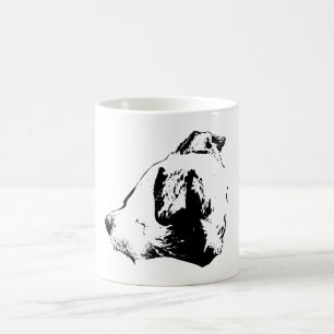 Sehender Blick in die Tinte Kaffeetasse
