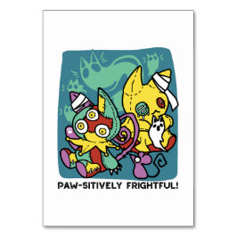 sehenswert beängstigend | Katzenkätzchen Halloween Tischnummer