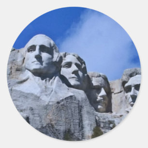 Sehenswürdigkeit Rushmore Runder Aufkleber