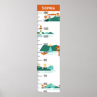 Sehenswürdigkeit-Wachstumstabelle Poster