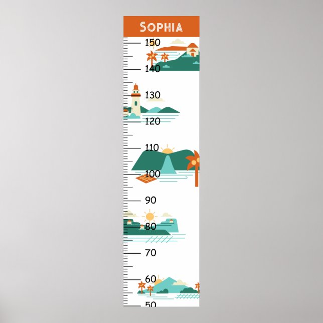 Sehenswürdigkeit-Wachstumstabelle Poster (Vorne)