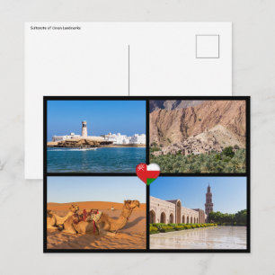 Sehenswürdigkeiten des Sultanats Oman Postkarte