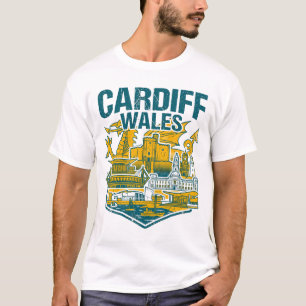 Sehenswürdigkeiten und walisischer Drache von Card T-Shirt