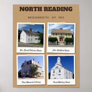 Sehenswürdigkeiten von North Reading Massachusetts Poster