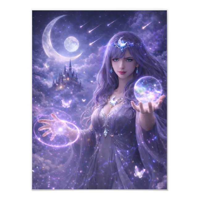 Seherin des Mondsteins – Galaxy Fantasy Poster (Vorne)