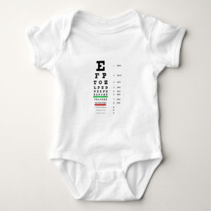 Sehkarte von Snellen für Augenarzt Baby Strampler