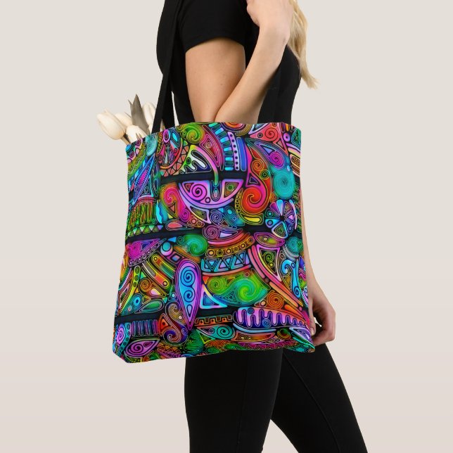 Sehr abstrakte Formen Art 10 Tasche (Von Nahem)