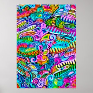 Sehr abstrakte Formen Art 9 Poster