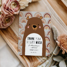 Sehr Bärig Wald Dankeschön Baby Shower