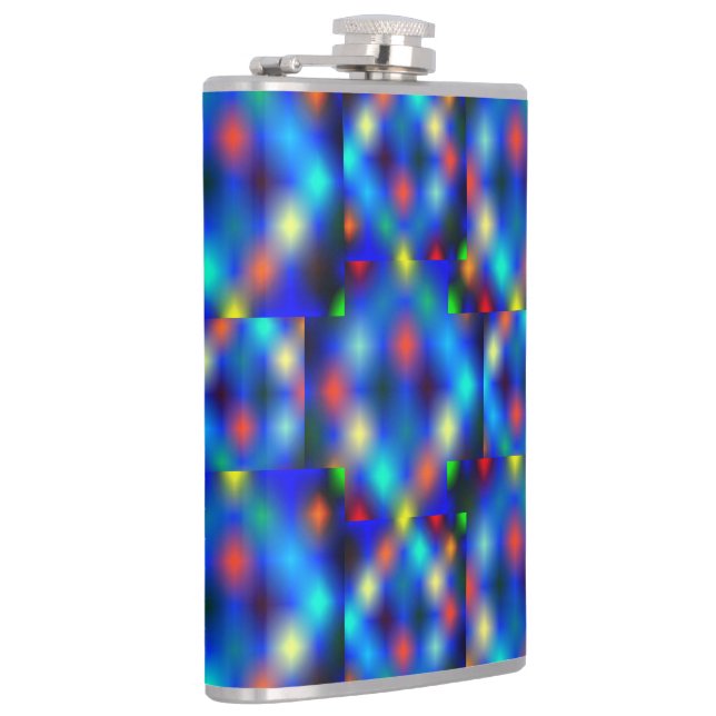 Sehr bunte Bilder, Distanzeffekt, dunkel. Flachmann (Rechts)