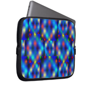 Sehr bunte Bilder, Distanzeffekt, dunkel. Laptopschutzhülle