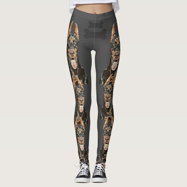 Sehr Cool Doberman Pinscher Leggings (Vorderseite)
