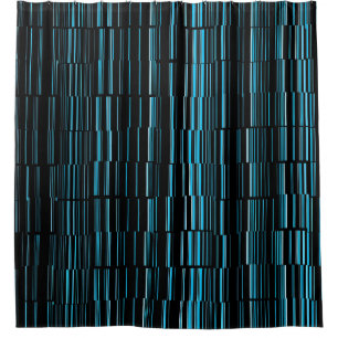 Sehr Cool, modern, blau gestreift Duschvorhang