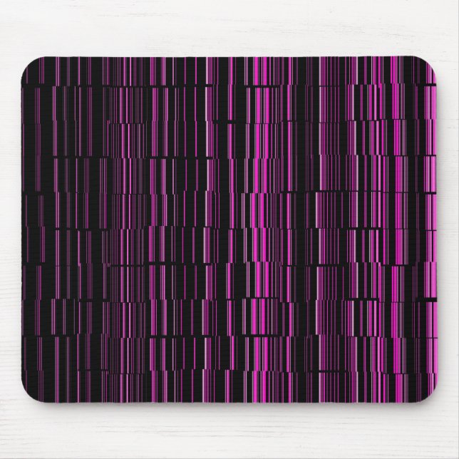 Sehr Cool Moderne Magenta gestreift Mousepad (Vorne)
