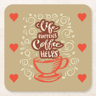 Sehr Cool und Cute Kaffee oder Java Rechteckiger Pappuntersetzer
