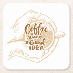 Sehr Cool und Cute Kaffee oder Java Rechteckiger Pappuntersetzer