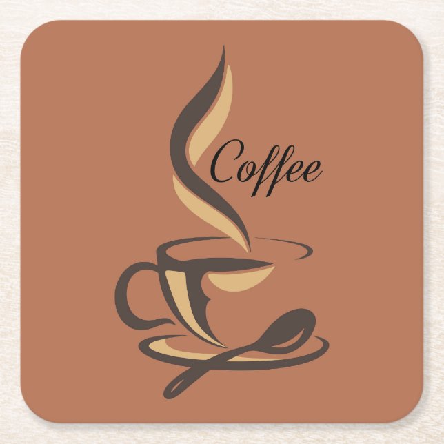 Sehr Cool und Cute Kaffee oder Java Rechteckiger Pappuntersetzer (Vorderseite)