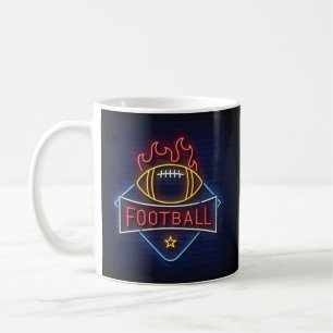 Sehr Cool und farbig simulierter Neonfußball Kaffeetasse