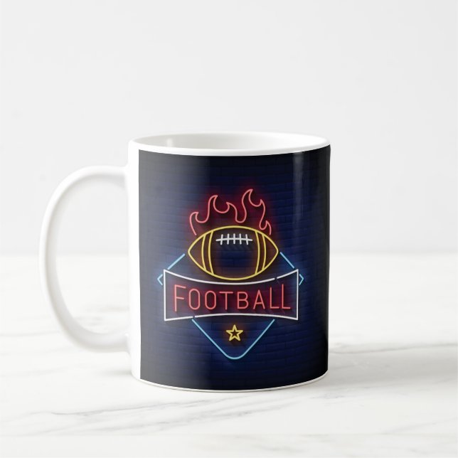 Sehr Cool und farbig simulierter Neonfußball Kaffeetasse (Links)