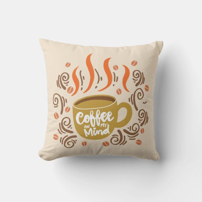 Sehr cool und süßer Kaffee oder Java Kissen (Vorderseite)