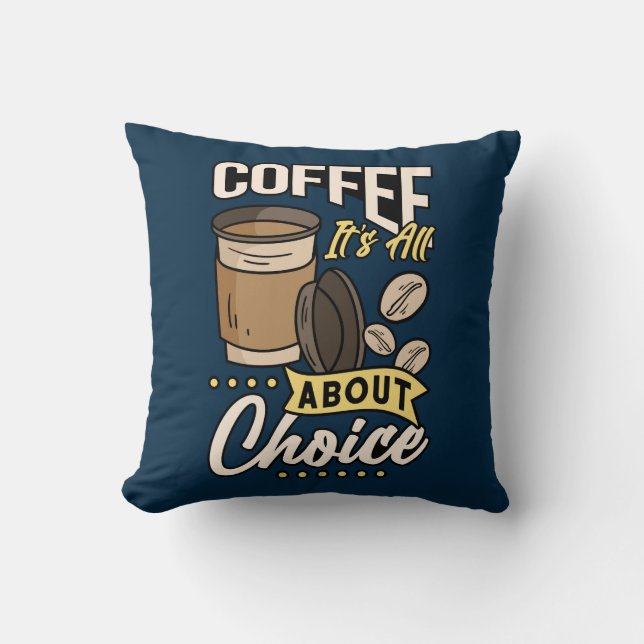 Sehr cool und süßer Kaffee oder Java Kissen (Vorderseite)