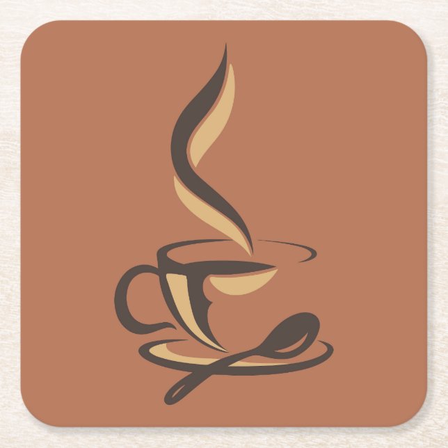 Sehr Cool und Süßer Kaffee oder Java Rechteckiger Pappuntersetzer (Vorderseite)