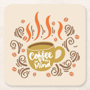 Sehr cool und süßer Kaffee oder Java Rechteckiger Pappuntersetzer